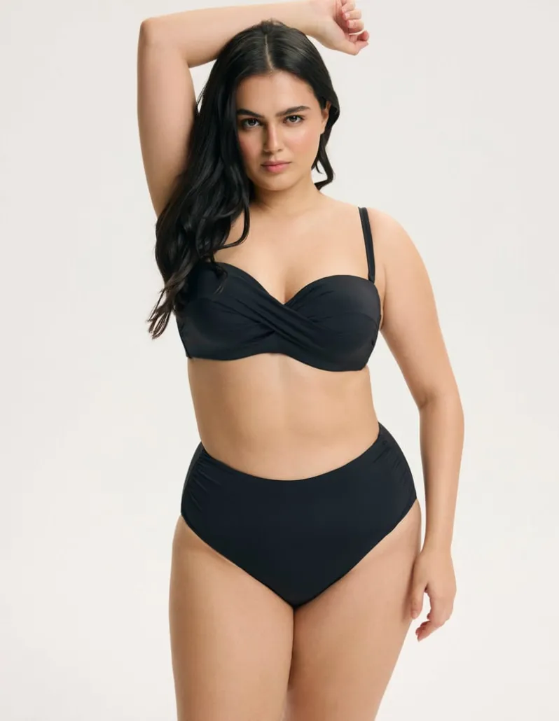 Góra od bikini bandeau na większy biust Base