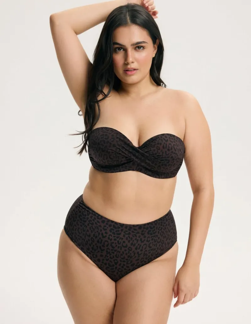 Góra od bikini bandeau na większy biust Base