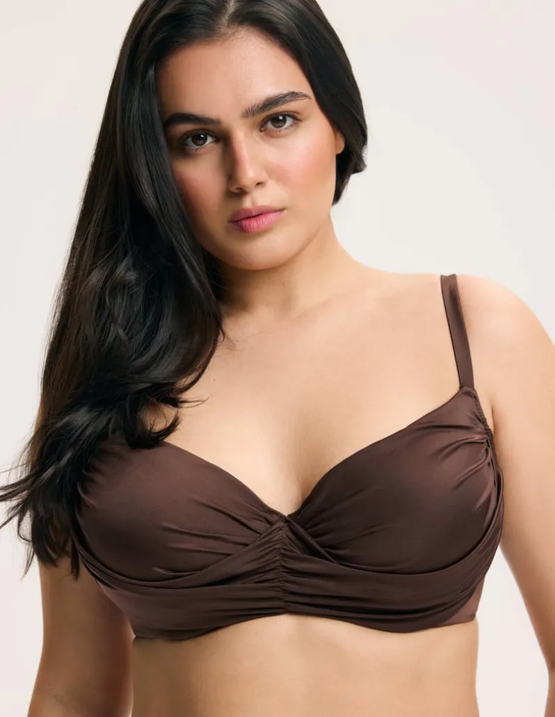 Góra od bikini bandeau na większy biust Goddess